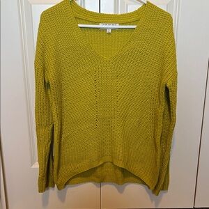 Pink Rose Women's V-Neck Sweater in Vibrant Yellow